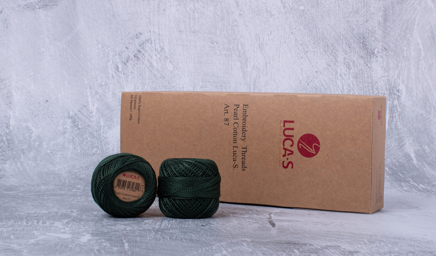 Pack of 10 Pearl Cotton Luca-S Color 273, Art. 87 - Embroidery Threads