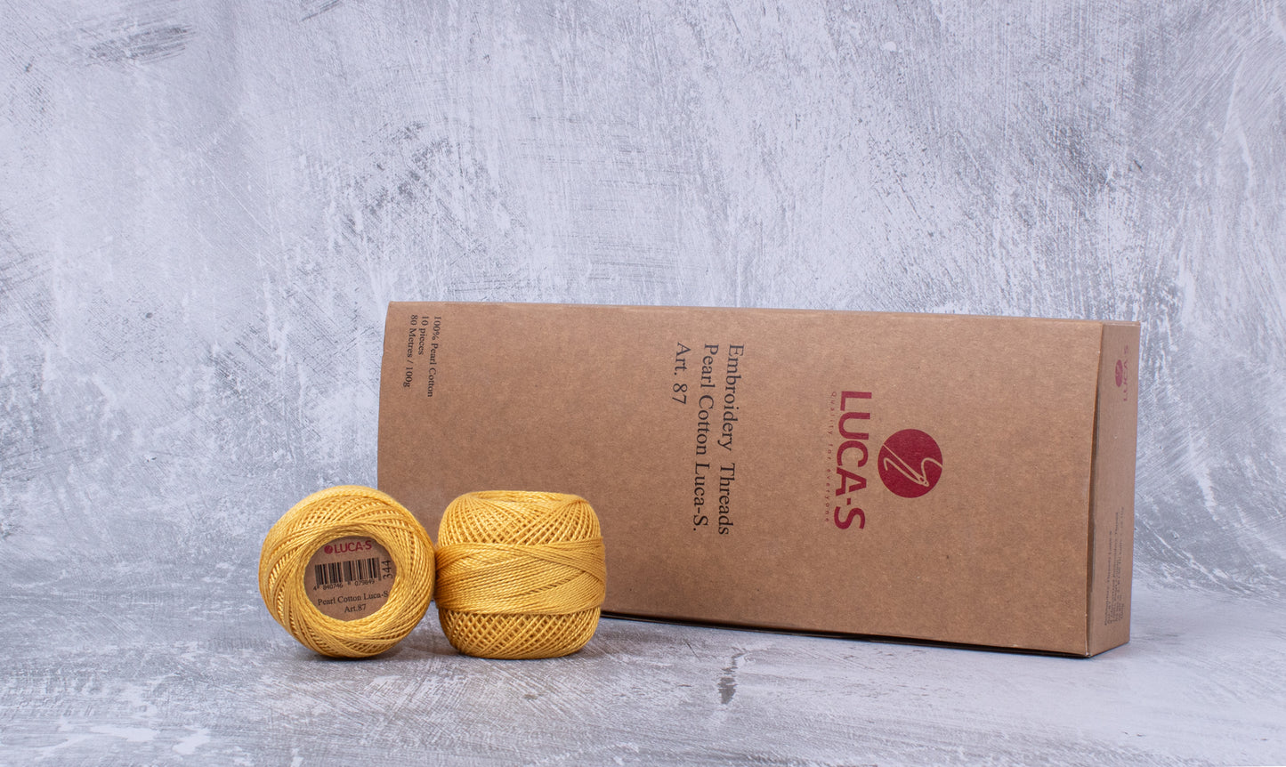 Pack of 10 Pearl Cotton Luca-S Color 344, Art. 87 - Embroidery Threads