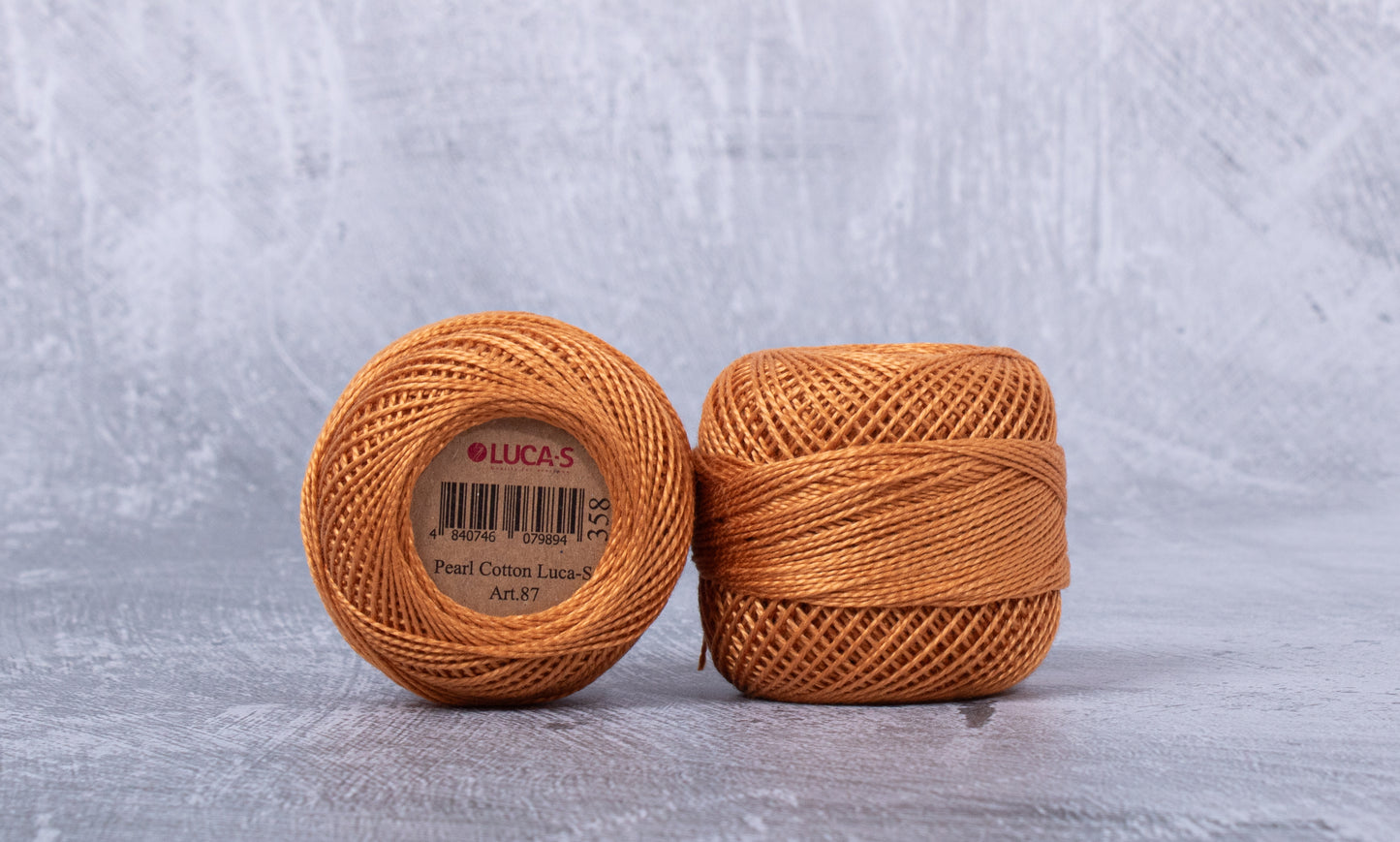 Pack of 10 Pearl Cotton Luca-S Color 358, Art. 87 - Embroidery Threads