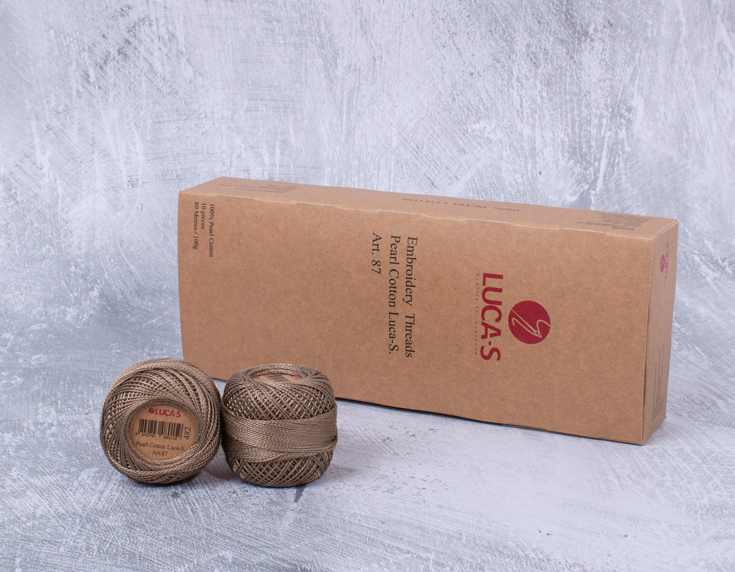 Pack of 10 Pearl Cotton Luca-S Color 482, Art. 87 - Embroidery Threads