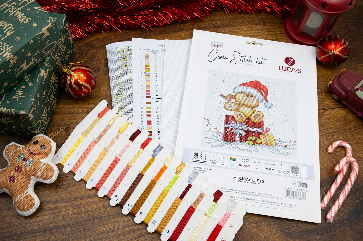 Cross Stitch Kit Luca-S -Holiday Gifts B1431