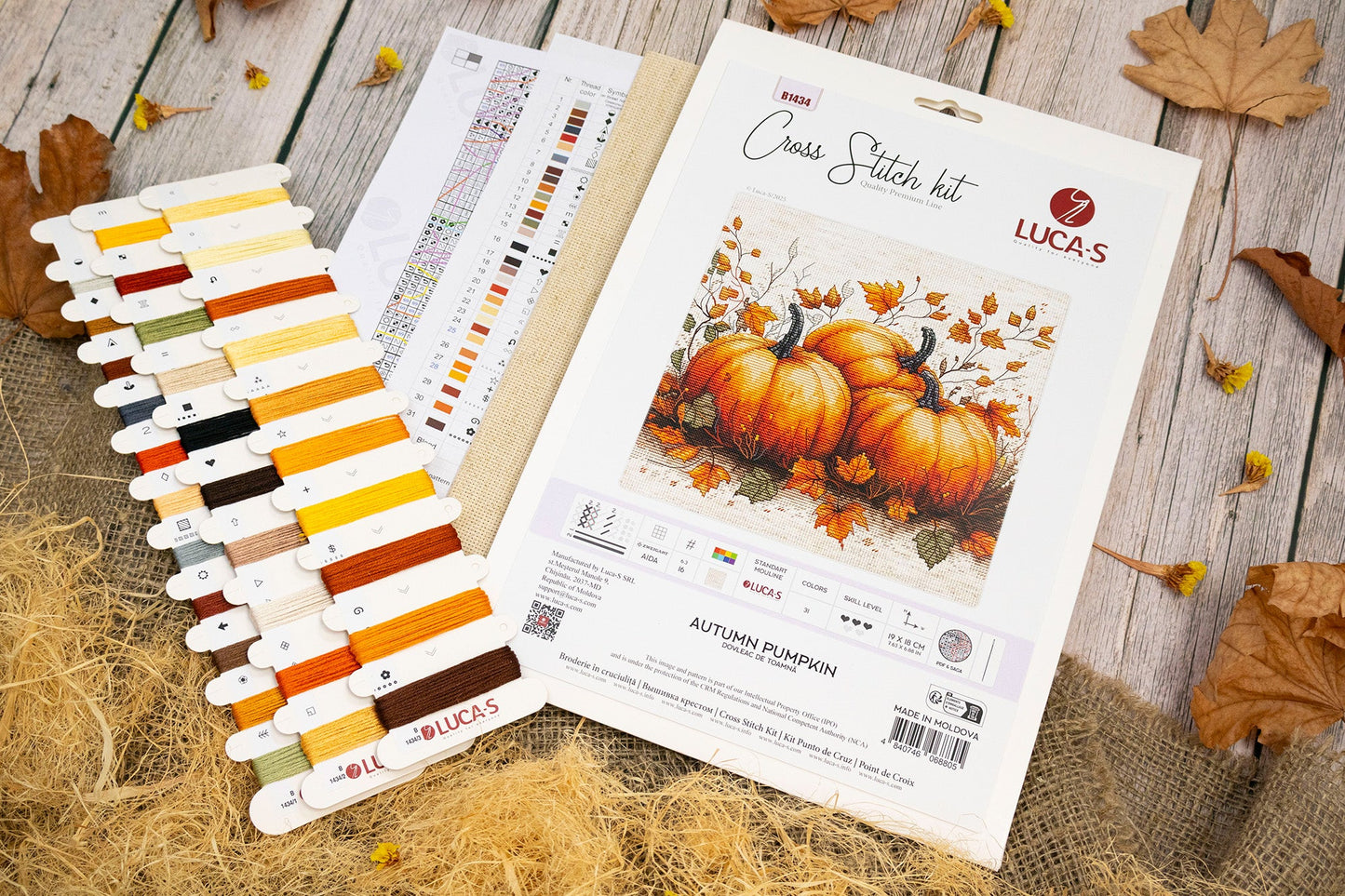 Cross Stitch Kit Luca-S - Autumn Pumpkin, B1434
