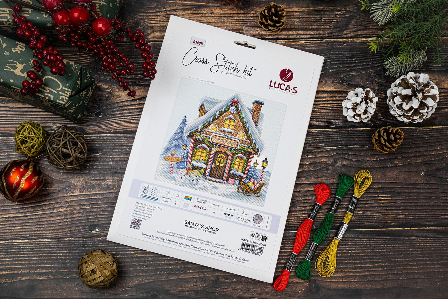 Cross Stitch Kit Luca-S - Santa’S Shop , B1435