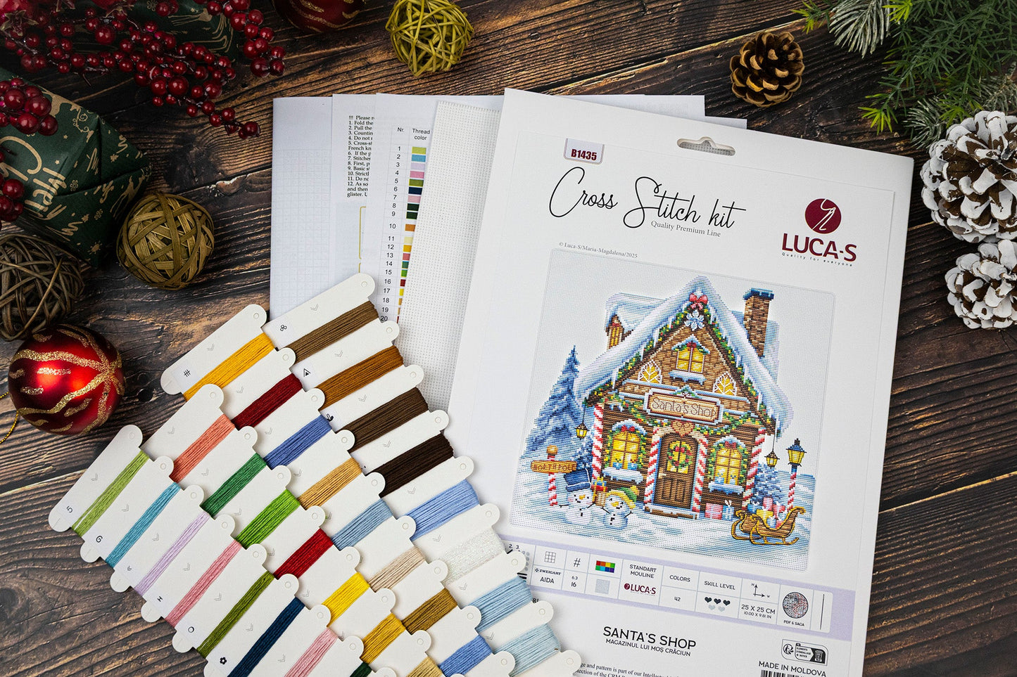 Cross Stitch Kit Luca-S - Santa’S Shop , B1435