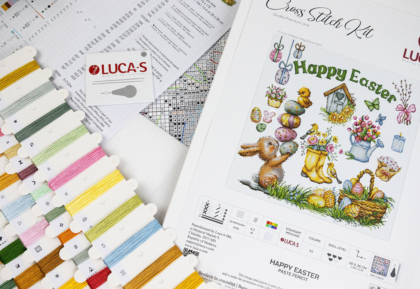 Cross Stitch Kit Luca-S - Happy Easter, B7048