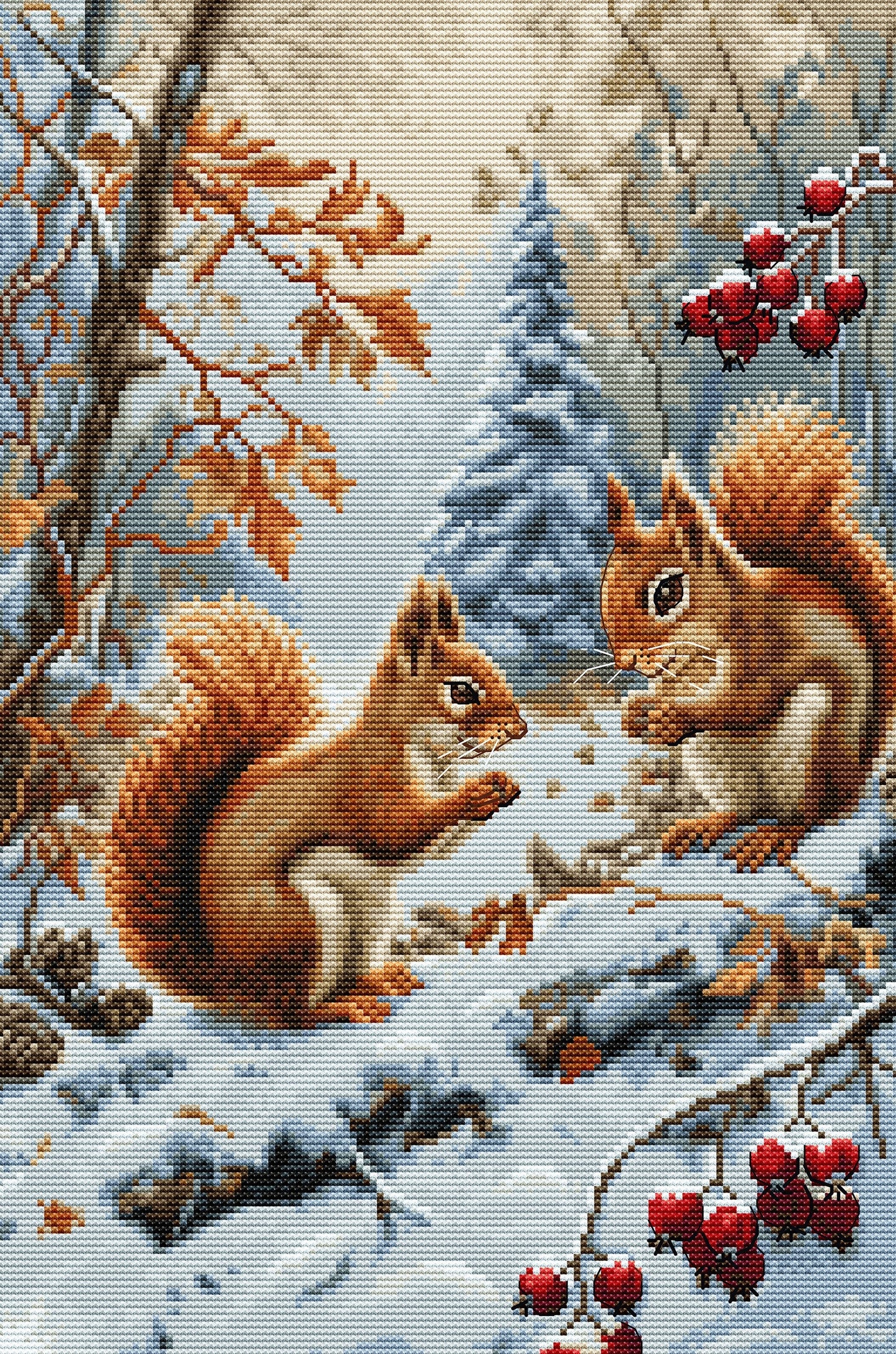 Cross Stitch Kit Luca-S - Joy of The Squirrels , BU5064