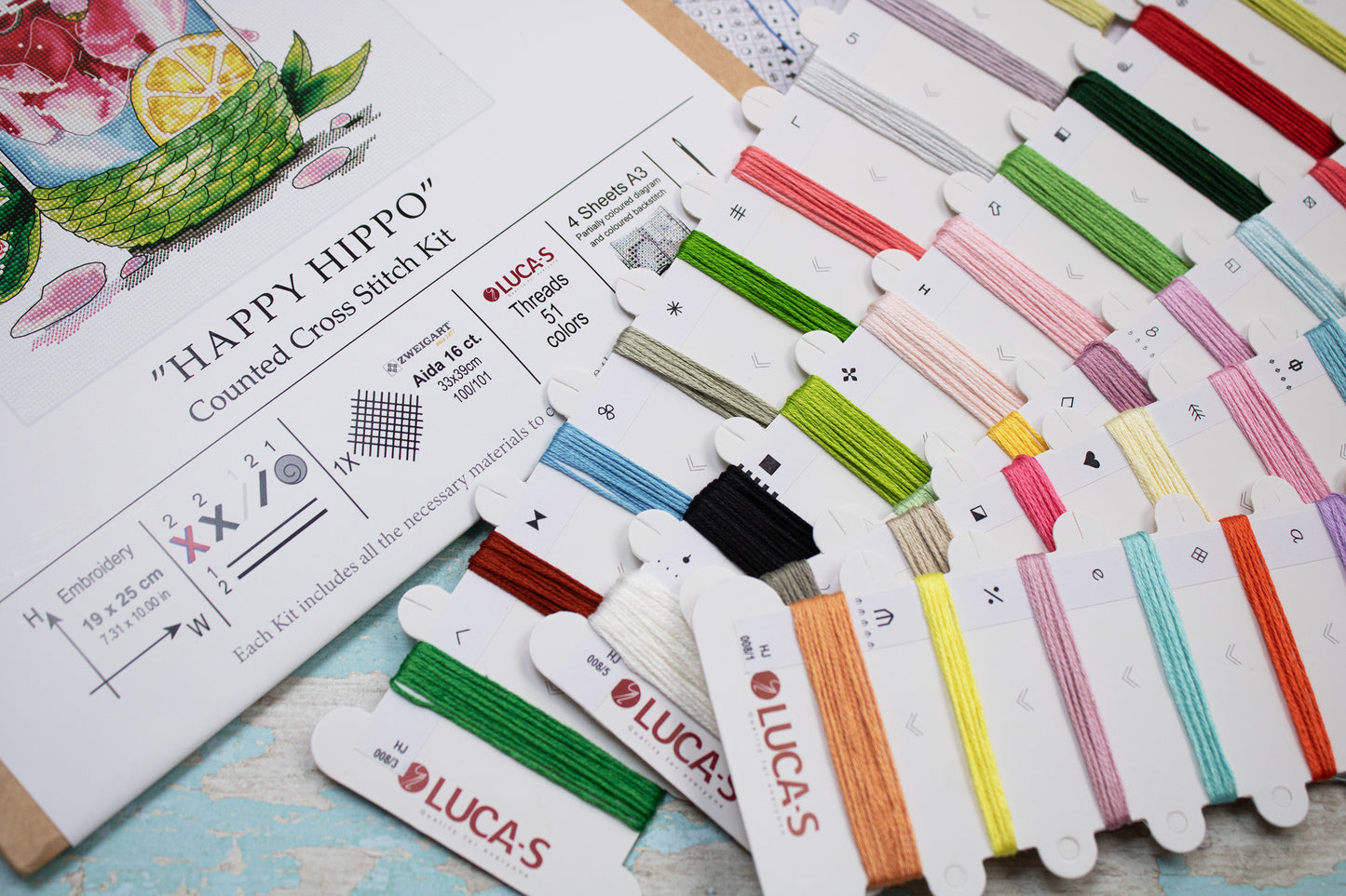 Cross Stitch Kit HobbyJobby - Happy Hippo