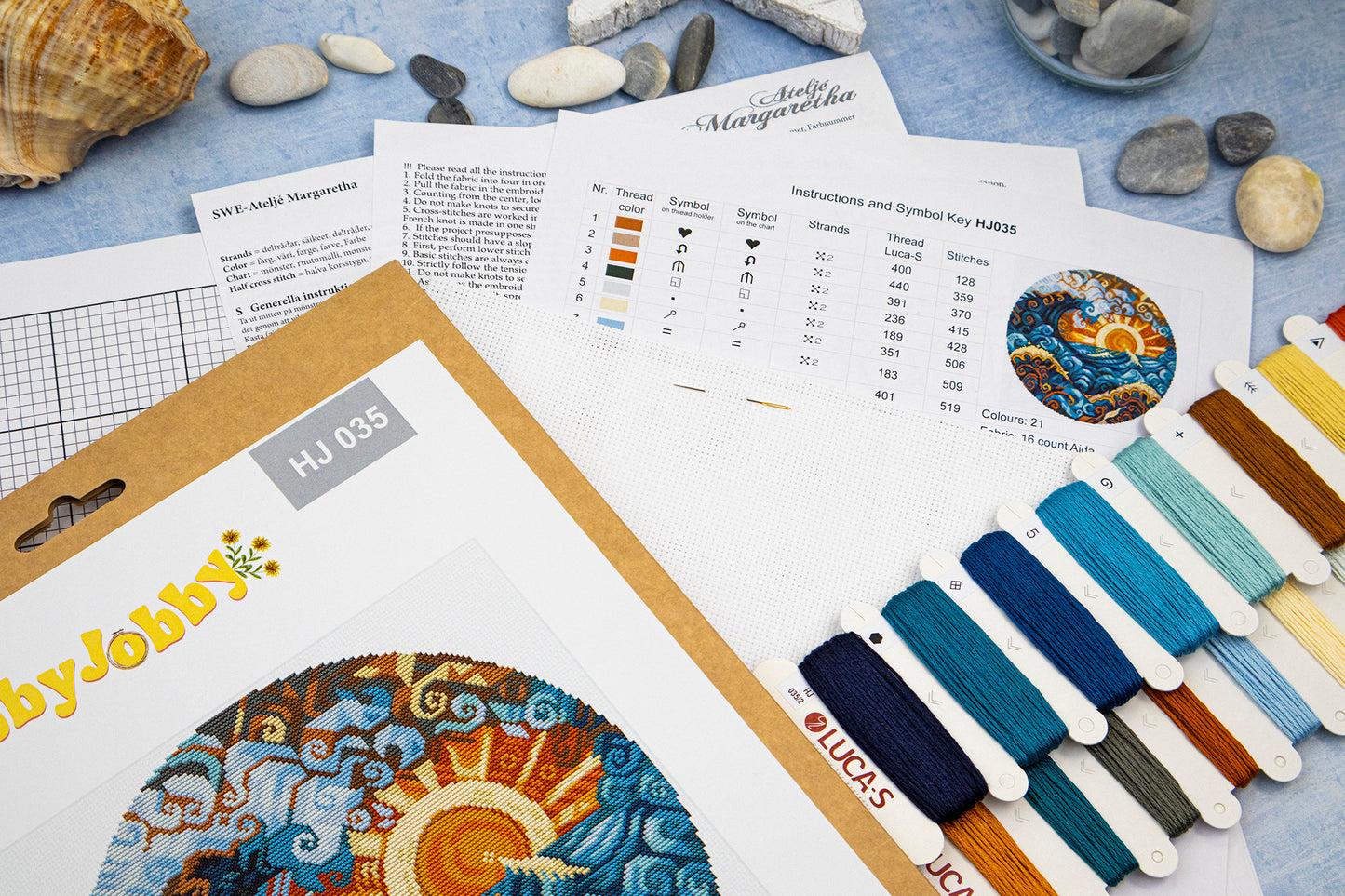 Cross Stitch Kit HobbyJobby - Art Nouveau Océan