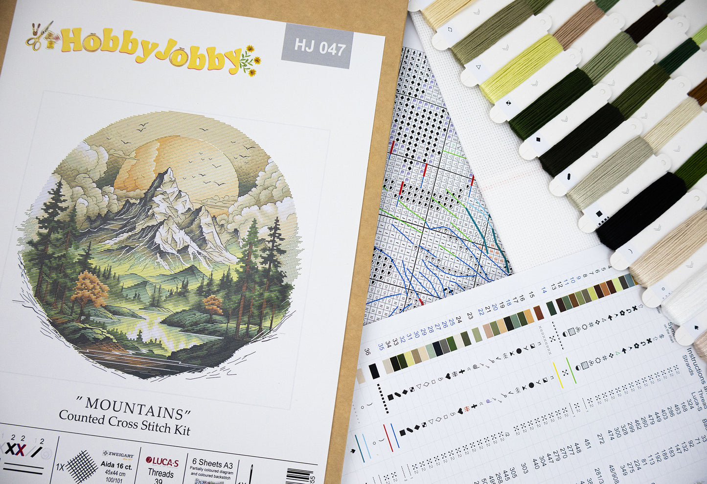 Cross Stitch Kit HobbyJobby - Mountains