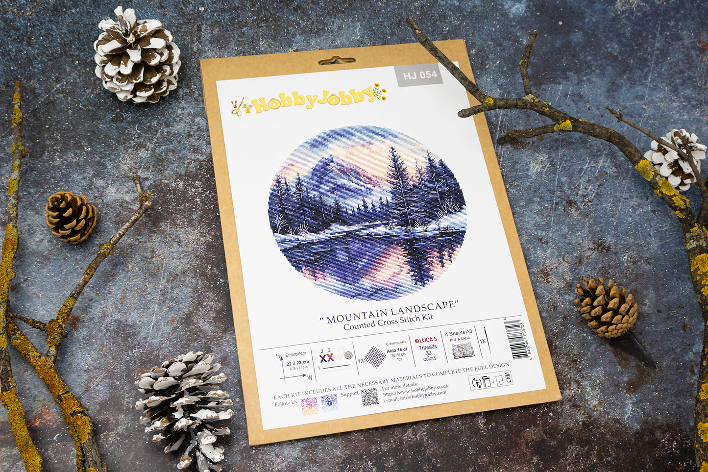Cross Stitch Kit HobbyJobby - Mountain Landscape