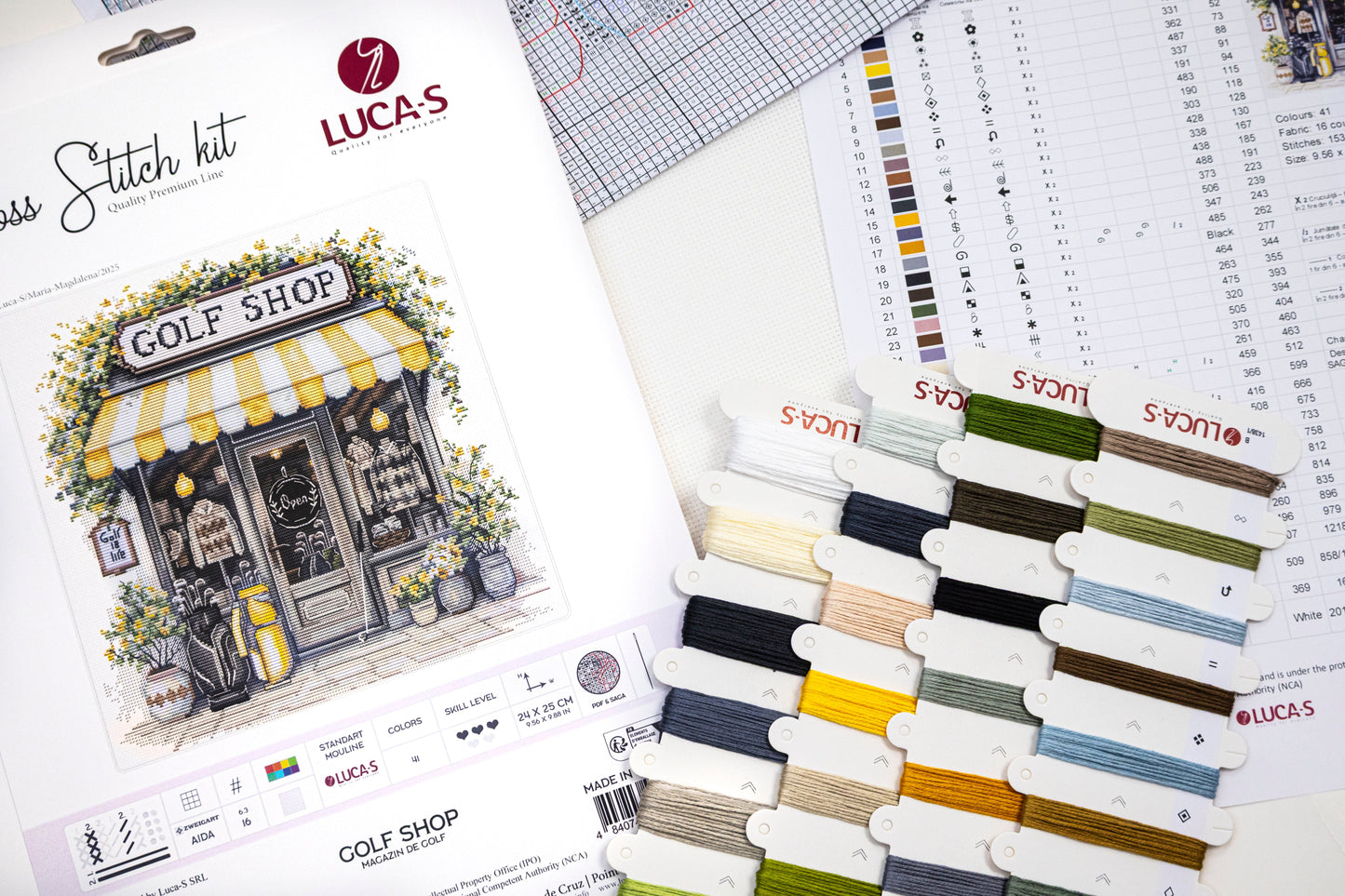 Cross Stitch Kit Luca-S - Golf Shop, B1438