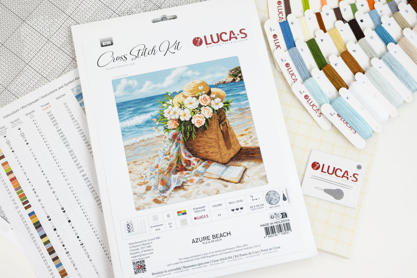 Cross Stitch Kit Luca-S - Azure Beach, B735