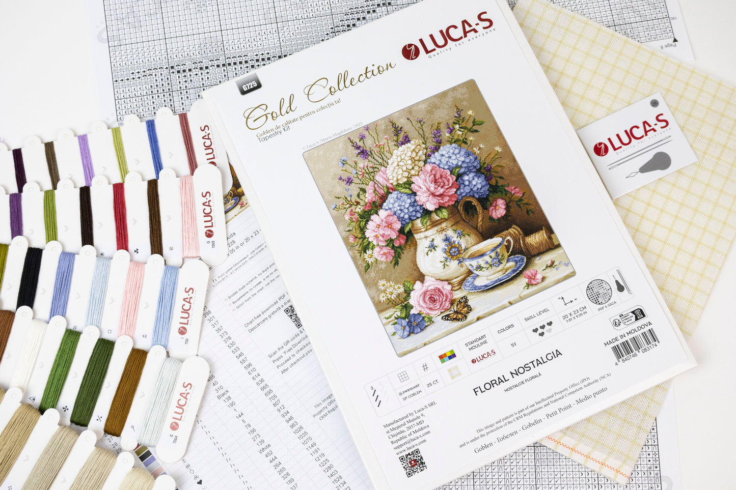 Petit Point Kit Luca-S GOLD - Floral Nostalgia, G725