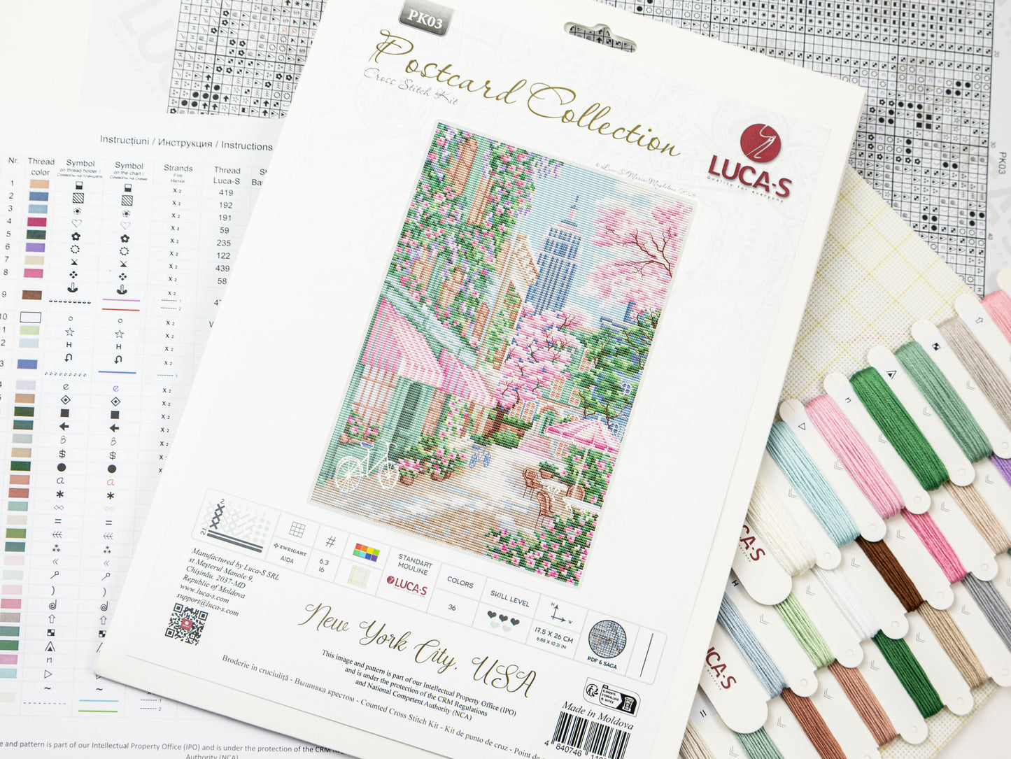 Cross Stitch Kit Luca-S - New York City, USA, PK03