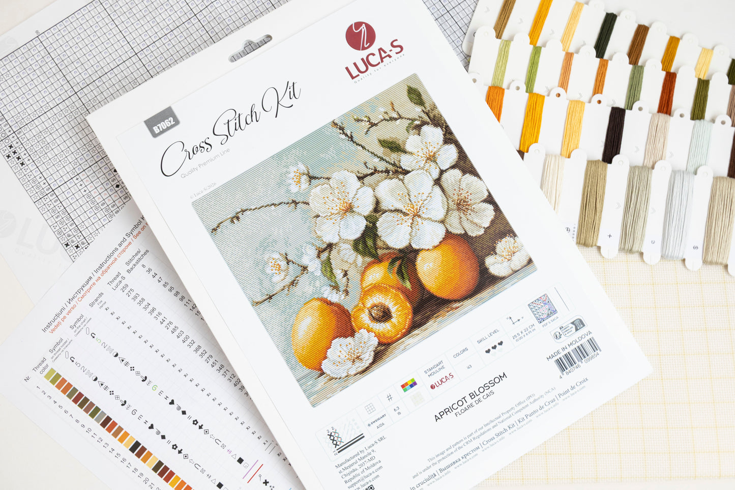 Cross Stitch Kit Luca-S - Apricot blossom, B7062