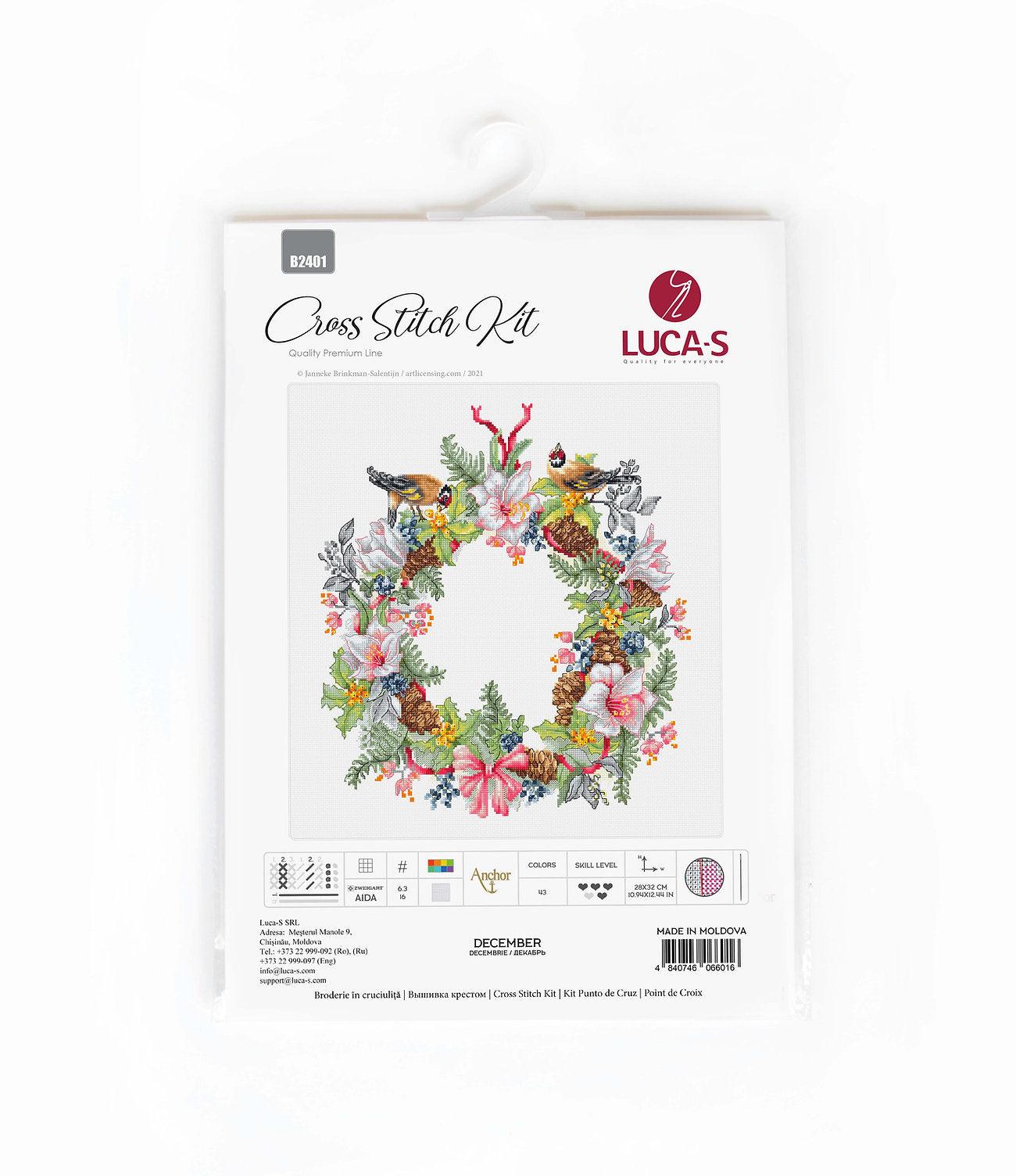 Cross Stitch Kit Luca-S - December - HobbyJobby