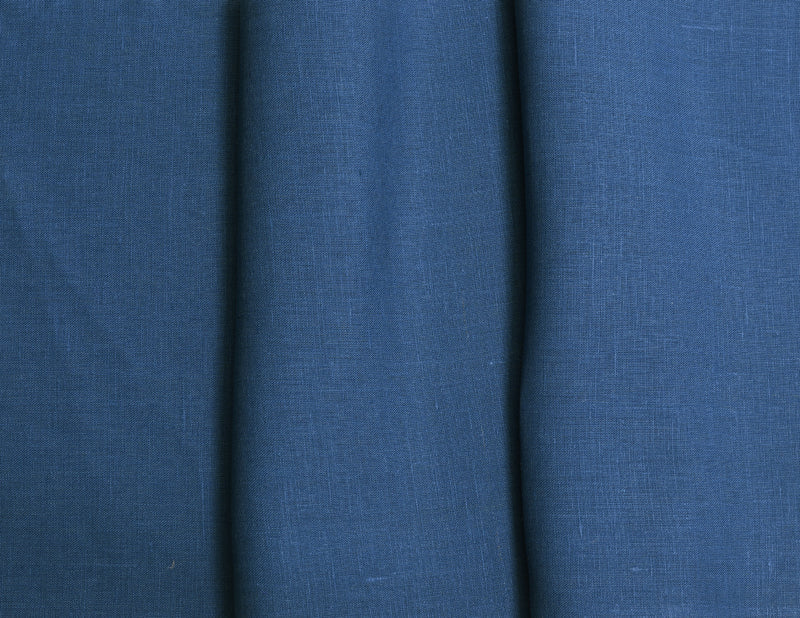 Luca-S Natural Pure 100% Linen Soft Fabric Navy Color