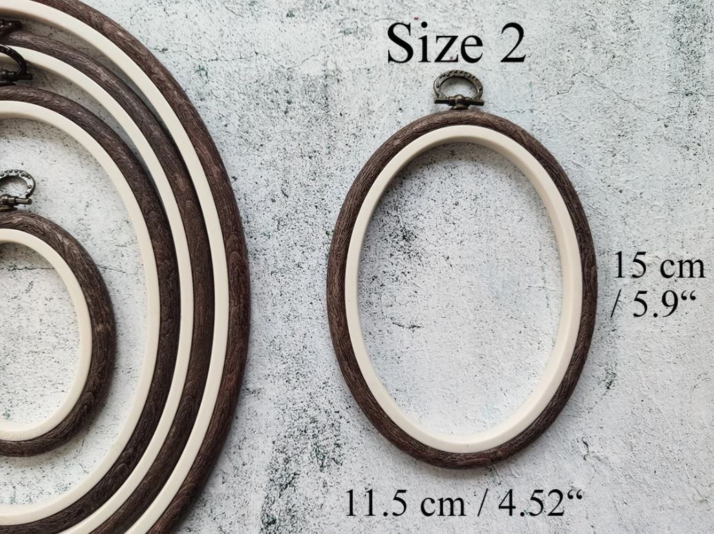 Transparent Embroidery Hoop - Oval Nurge Flexible Hoop