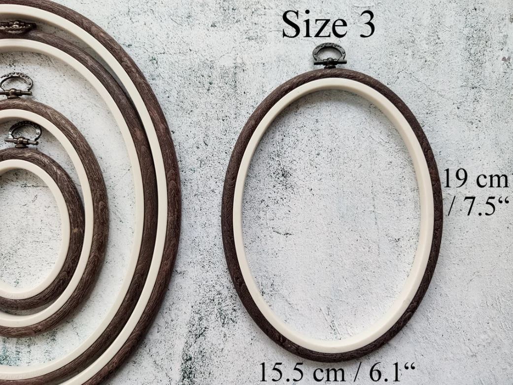 Transparent Embroidery Hoop - Oval Nurge Flexible Hoop