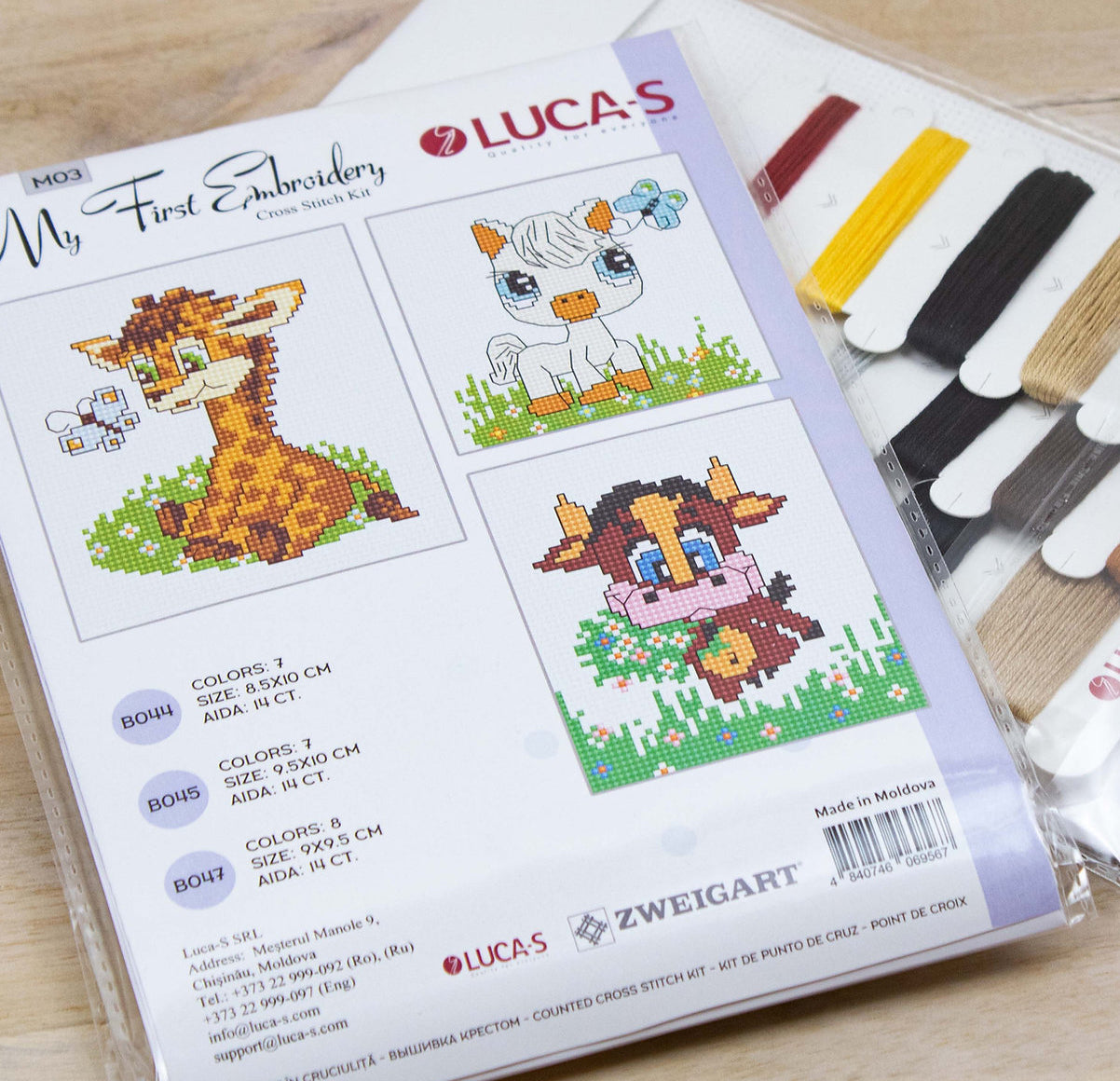 Cross Stitch Kit for Beginners - My First Embroidery M03