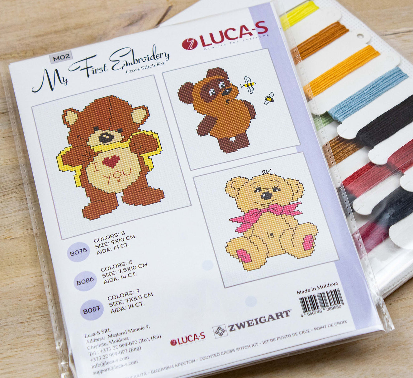 Cross Stitch Kit for Beginners - My First Embroidery M02