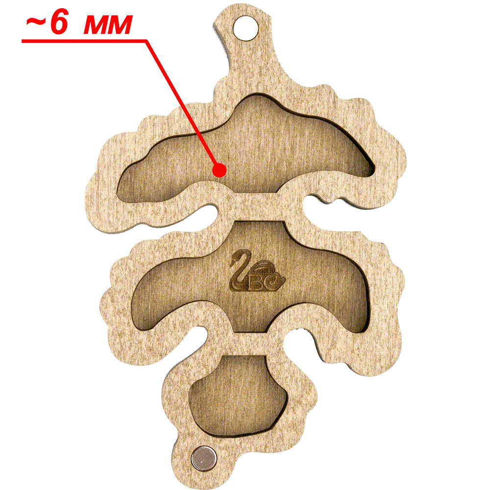 Bead organizer with wooden cover FLZB-102
