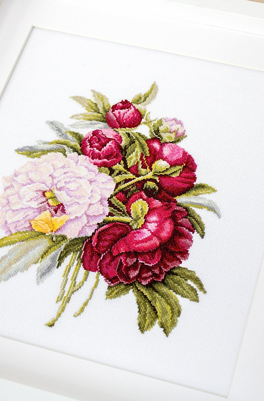 Cross Stitch Kit Luca-S - Peonies Bouquet, B2354