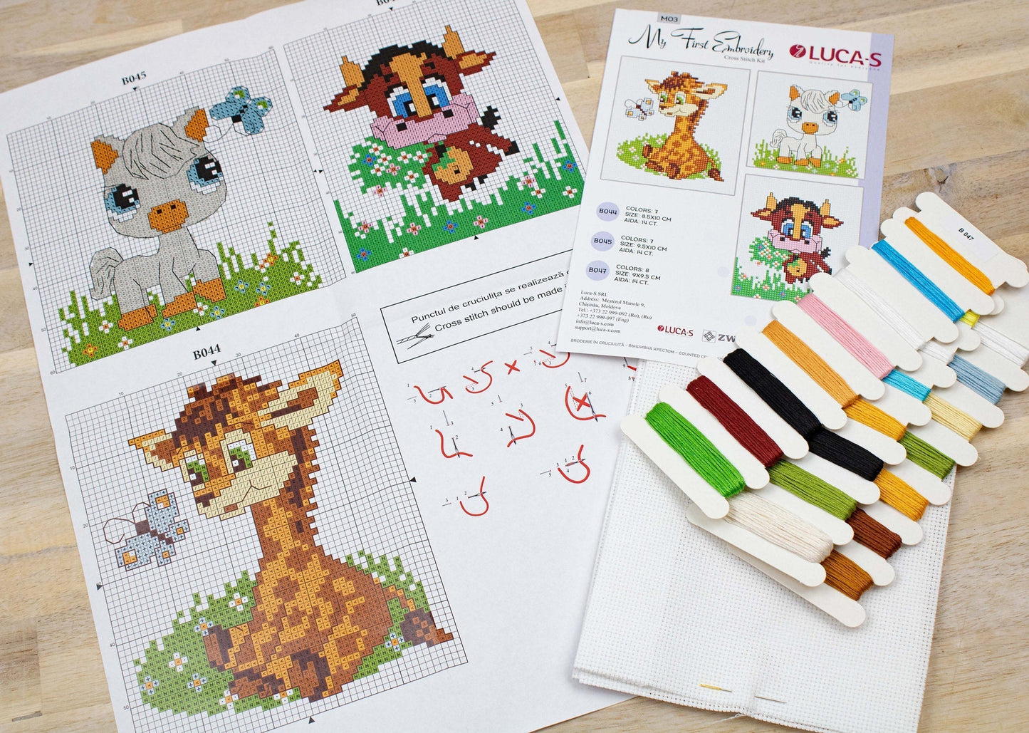 Cross Stitch Kit for Beginners - My First Embroidery M03
