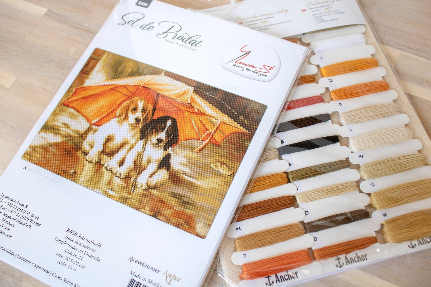 Cross Stitch Kit Luca-S - Couple Under an Umbrella, B550