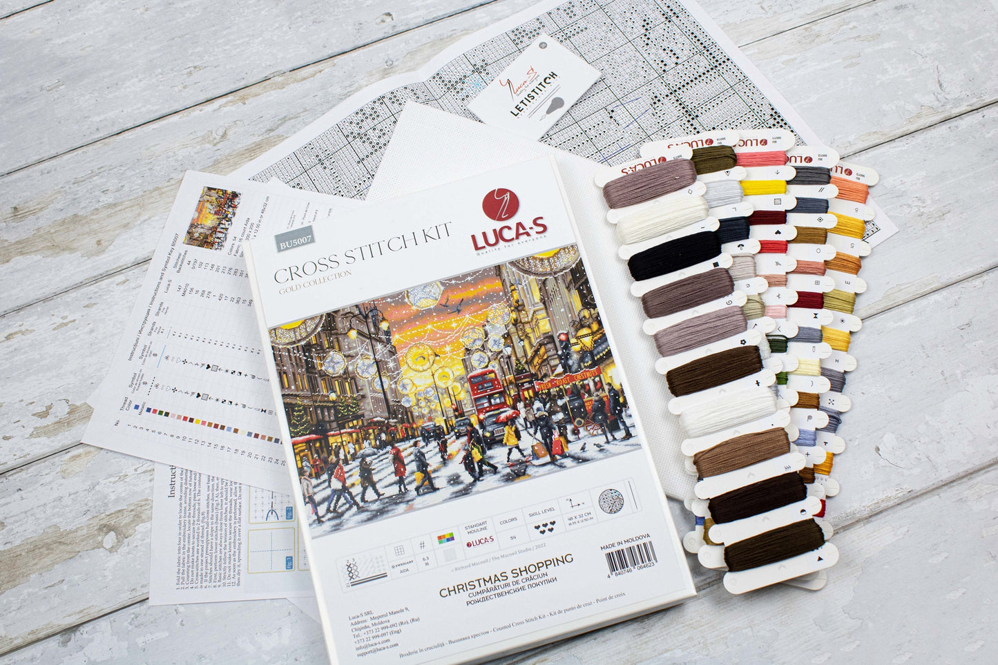 Cross Stitch Kit Luca-S GOLD - Christmas Shopping, BU5007