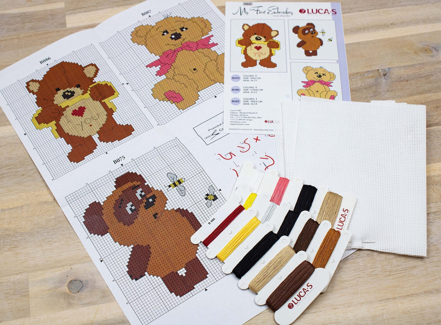 Cross Stitch Kit for Beginners - My First Embroidery M02