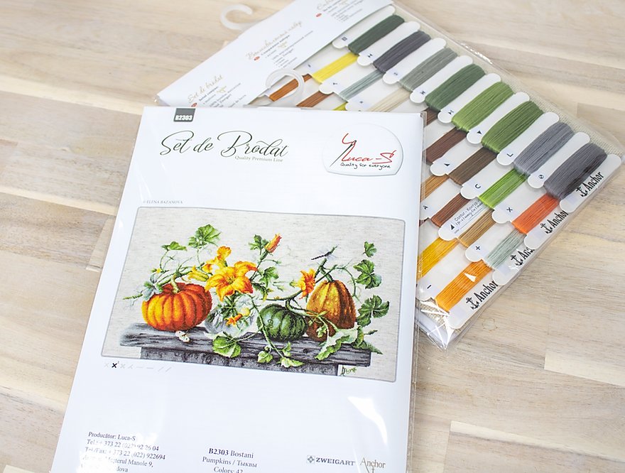 Cross Stitch Kit Luca-S - Pumpkins, B2303