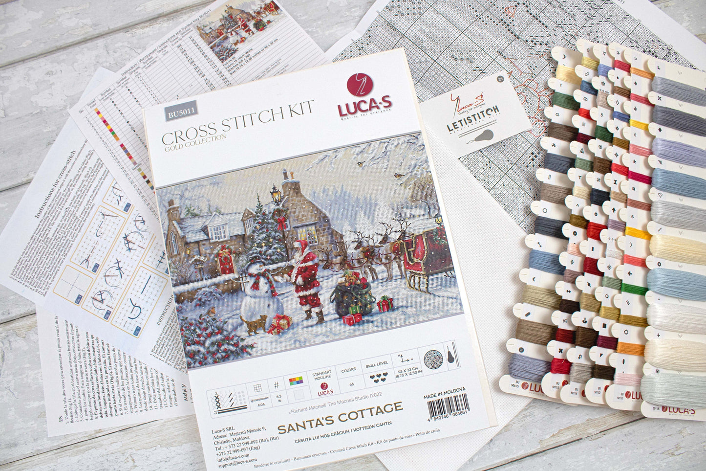 Cross Stitch Kit Luca-S - Santa's Cottage, BU5011