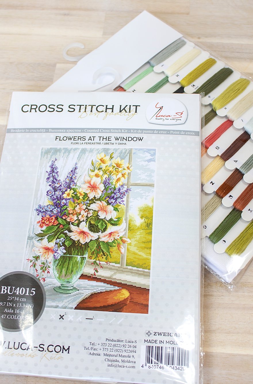 Cross Stitch Kit Luca-S - Flowers by the Window, BU4015