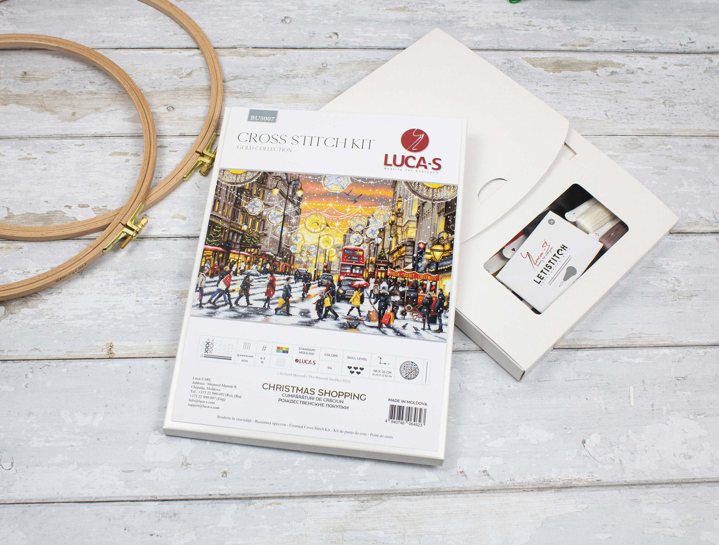 Cross Stitch Kit Luca-S GOLD - Christmas Shopping, BU5007