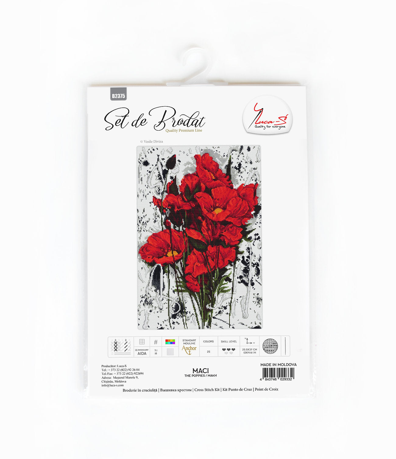 Cross Stitch Kit Luca-S - Poppies, B2375
