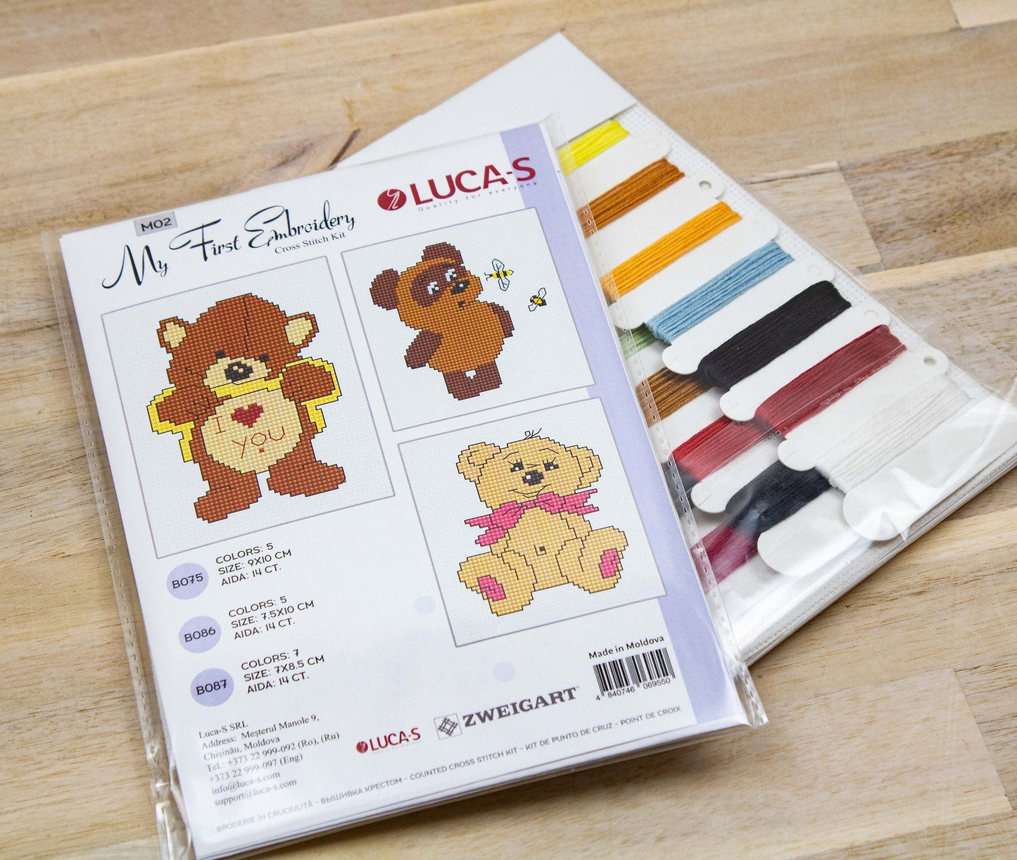 Cross Stitch Kit for Beginners - My First Embroidery M02