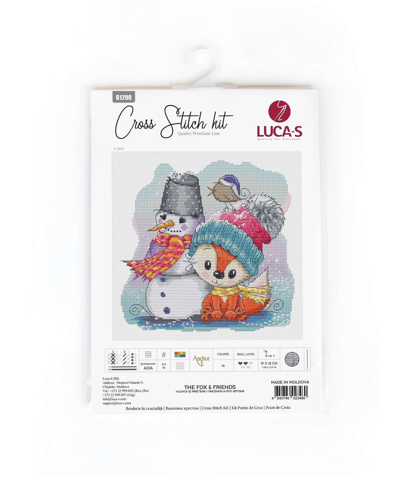Cross Stitch Kit Luca-S - The Fox & Friends, B1200