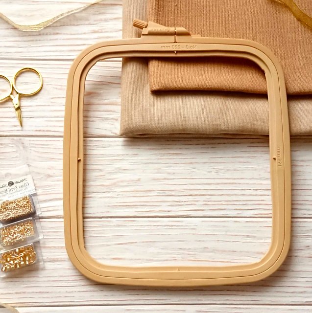 Cross Stitch Hoop, Beige - Nurge Embroidery Hoop