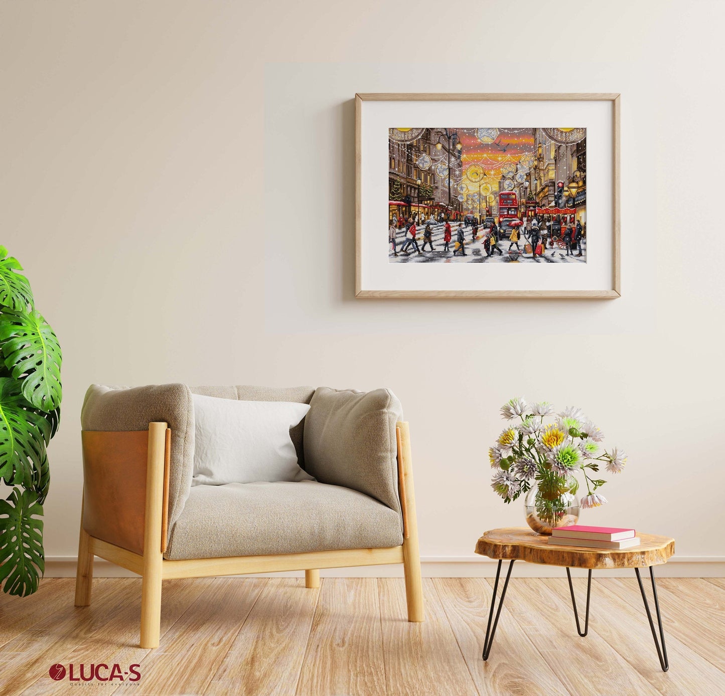 Cross Stitch Kit Luca-S GOLD - Christmas Shopping, BU5007