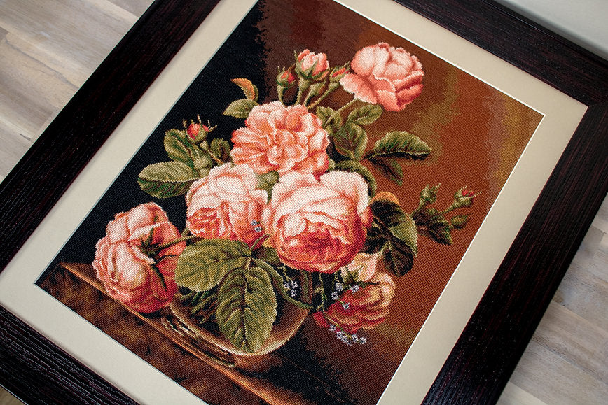 Cross Stitch Kit Luca-S - Vase of Roses, B488