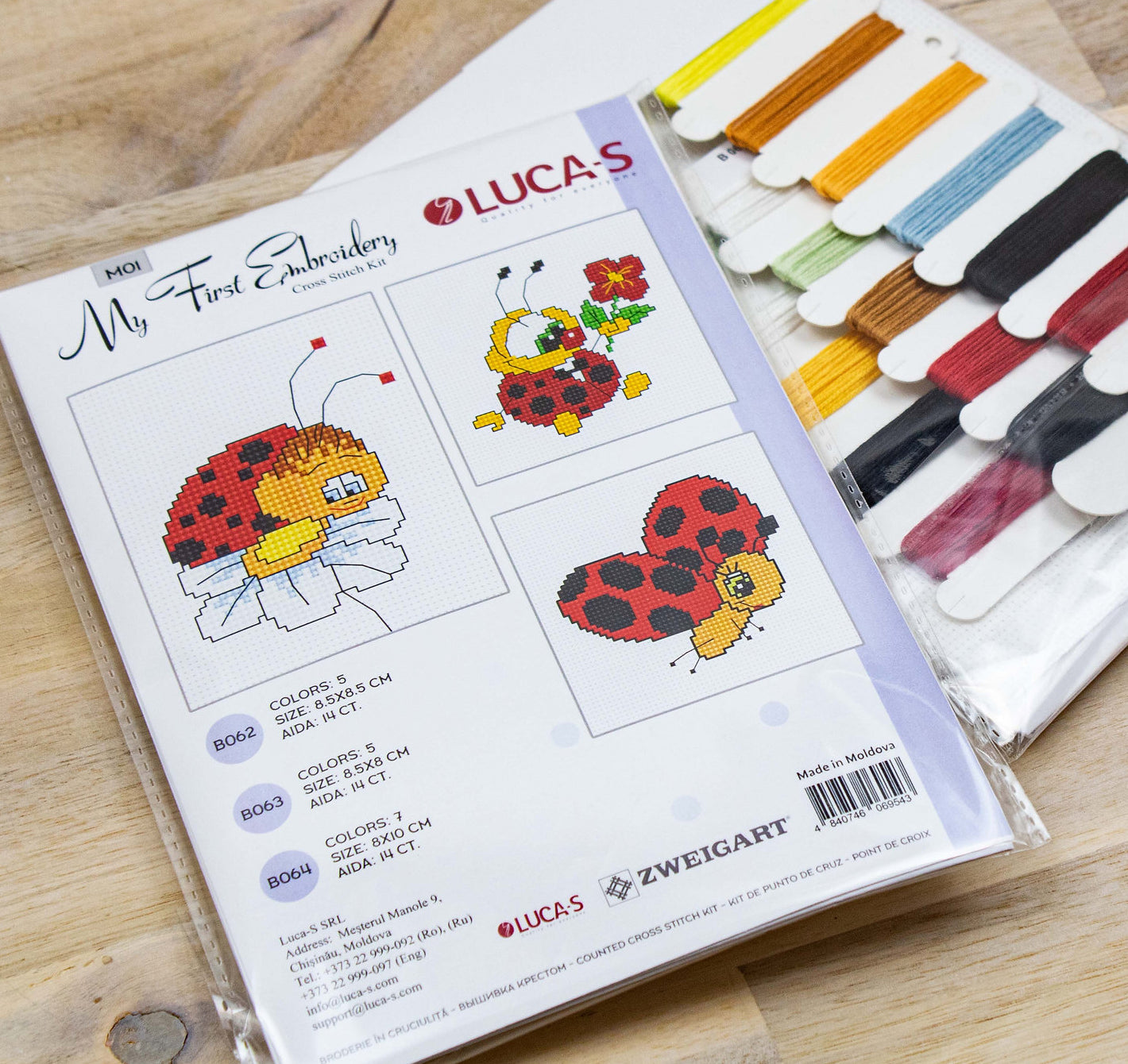 Cross Stitch Kit for Beginners - My First Embroidery M01