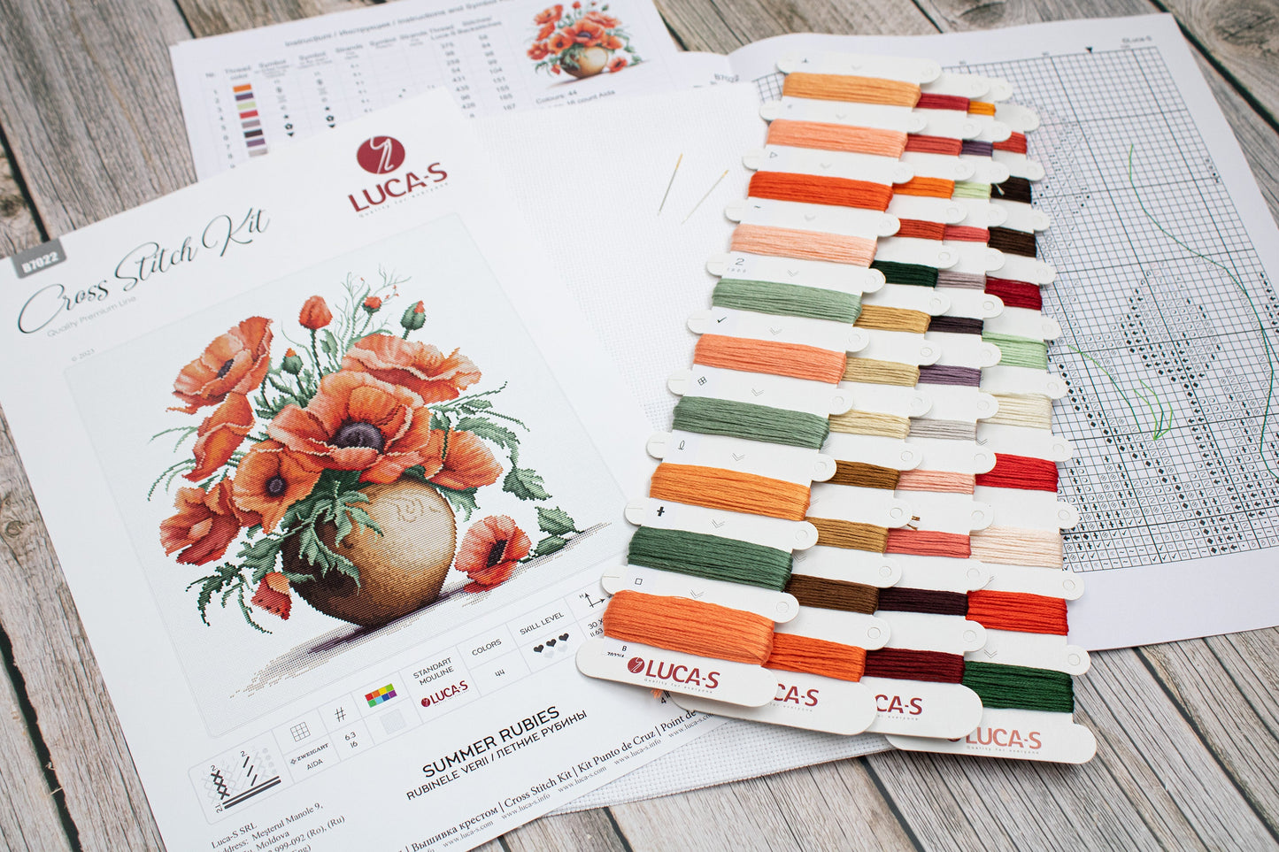 Cross Stitch Kit Luca-S - Summer Rubies, B7022