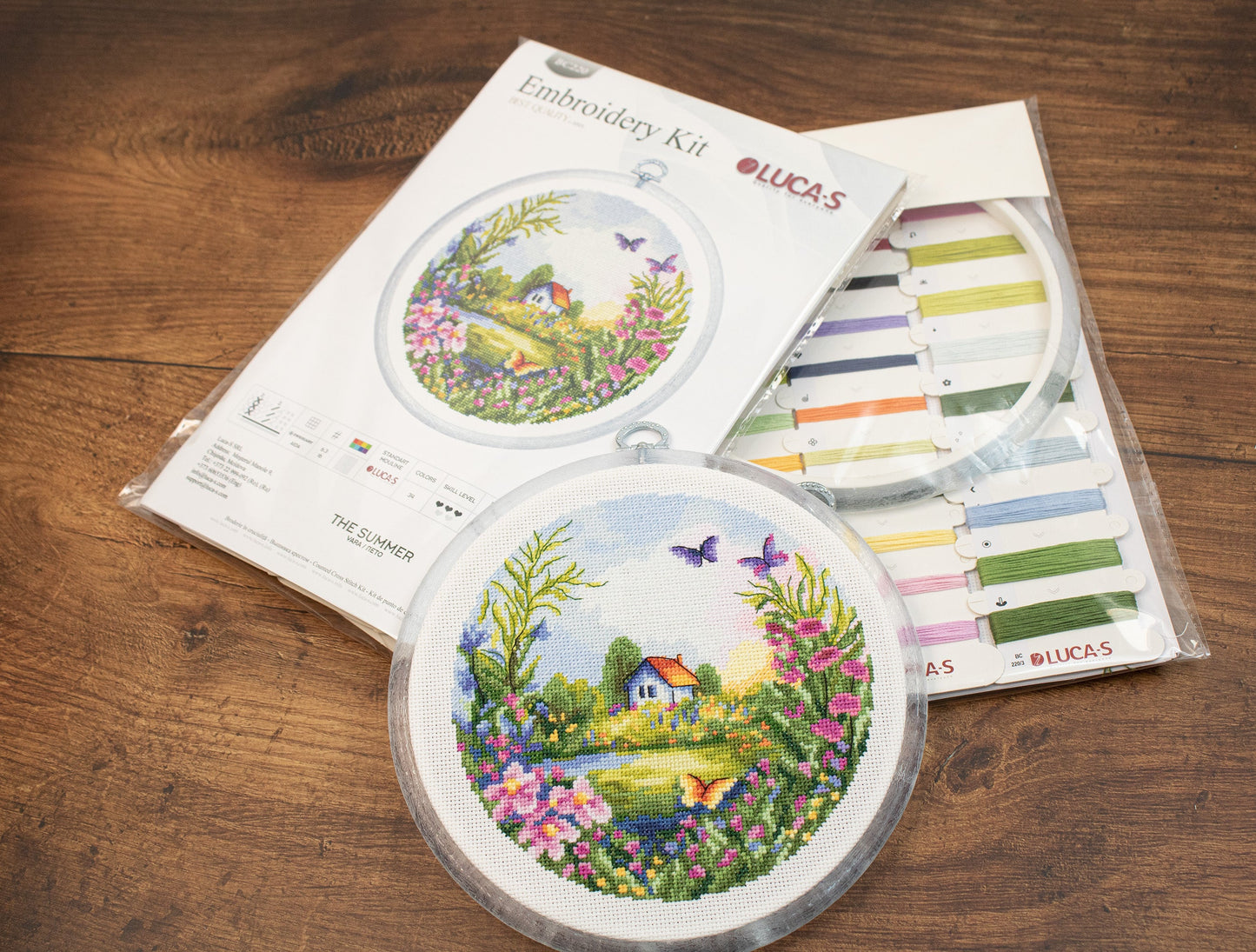 Cross Stitch Kit with Hoop Included Luca-S - The Summer, BC220