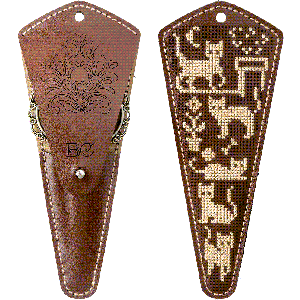 Scissor Case Needlecraft Kit - Leather Scissor Case