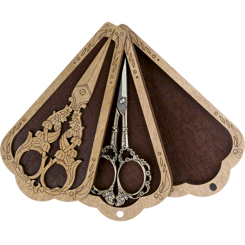Scissor Case - Wooden Scissor Case, Storage Box for Scissors