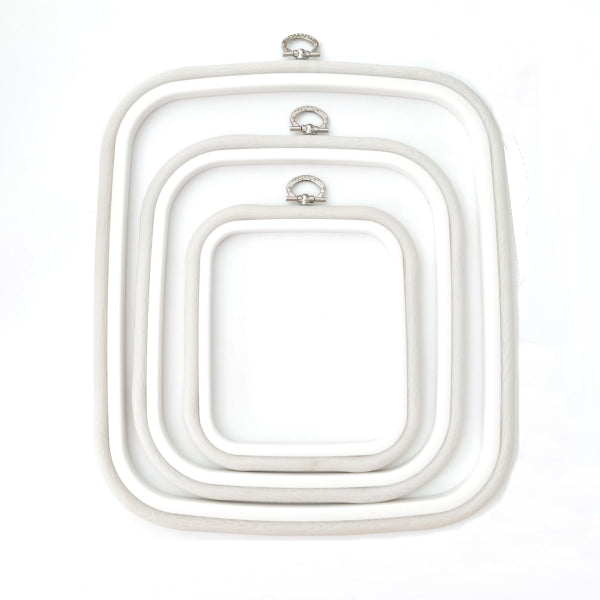 White Square Embroidery Hoop - Nurge Flexible Cross Stitch Hoop