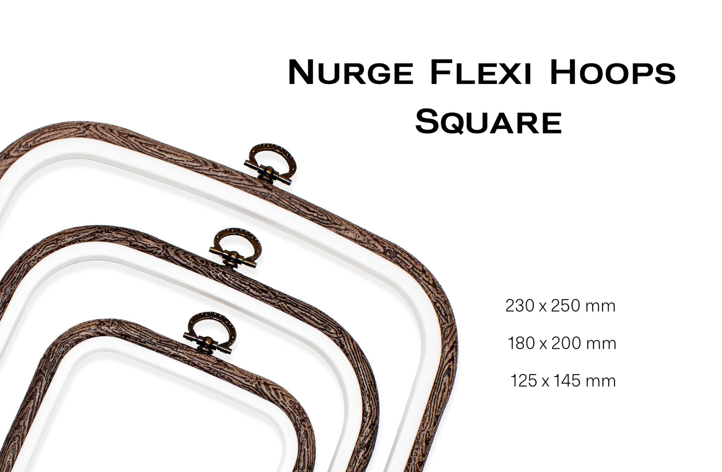 White Square Embroidery Hoop - Nurge Flexible Cross Stitch Hoop