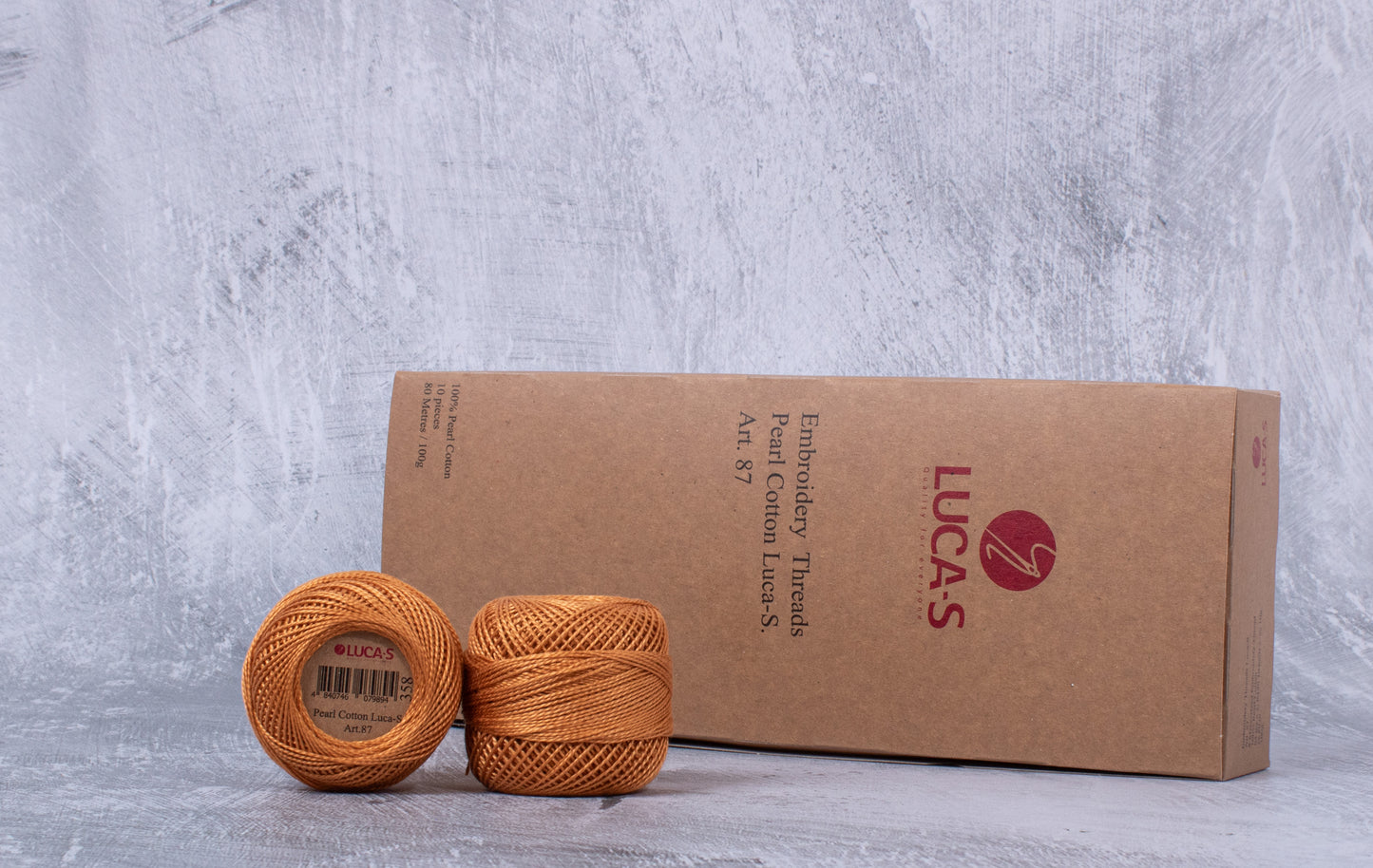 Pack of 10 Pearl Cotton Luca-S Color 358, Art. 87 - Embroidery Threads