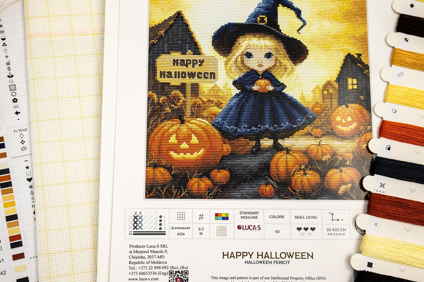 Cross Stitch Kit Luca-S - Happy Halloween, BU5069